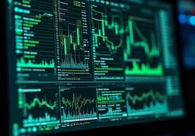 Neon and dark mode financial dashboard