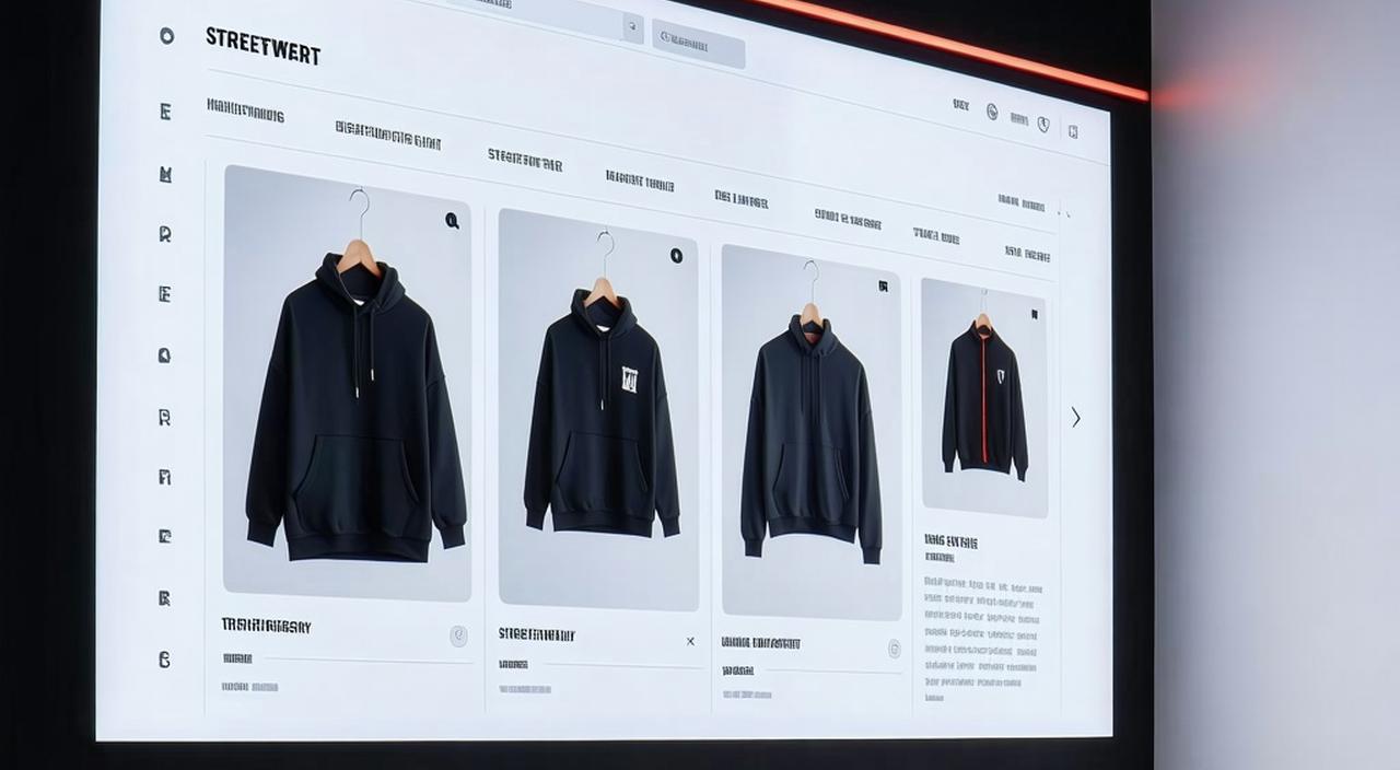 High contrast e-commerce interface design